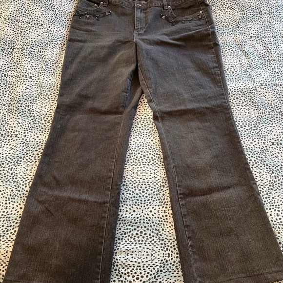 Style & Co. Jeans Grey Flare 
Size 12 - Picture 4 of 5